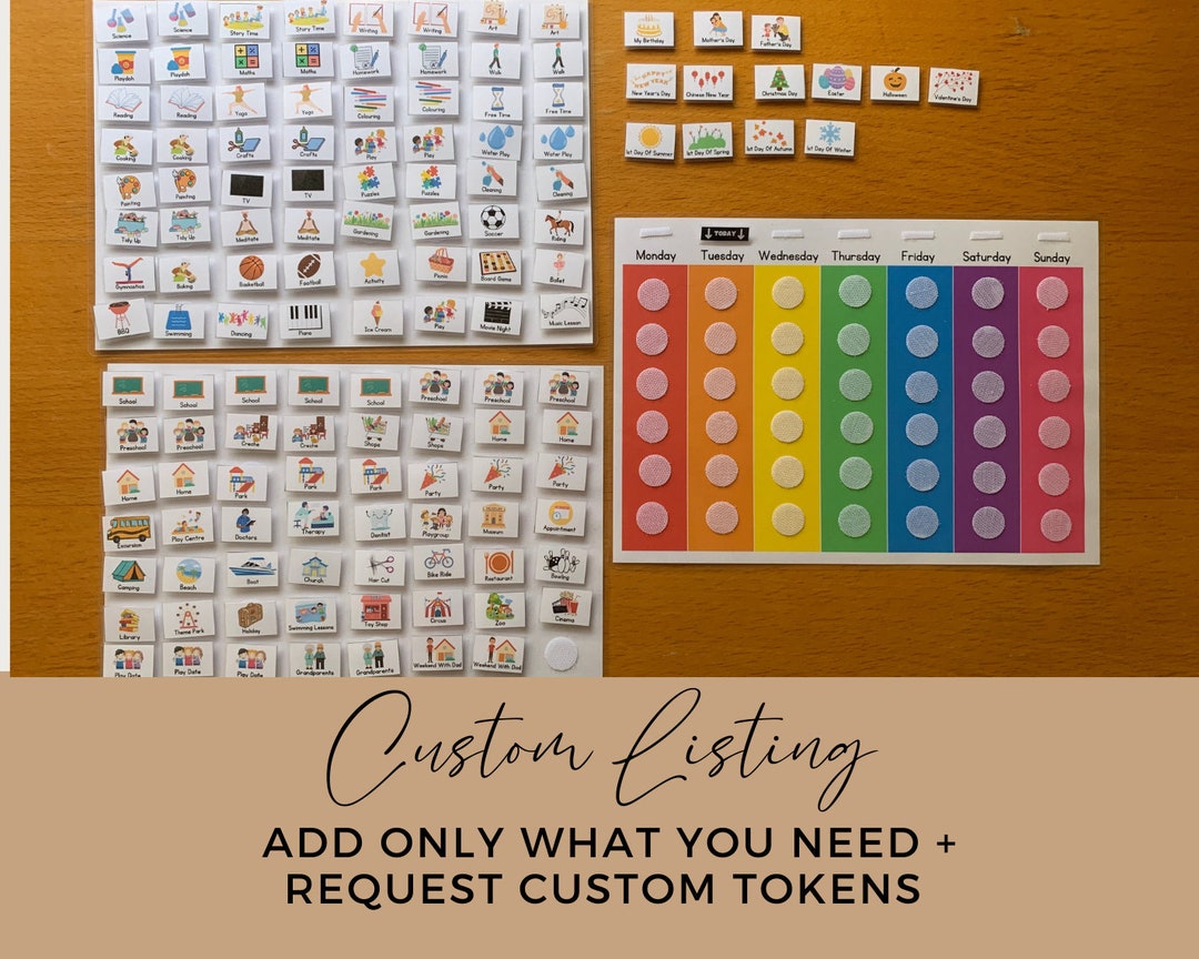 Custom Kid's Visual Weekly Planner - Etsy Australia