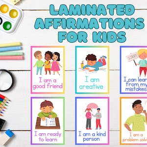 Affirmations For Kids - 37 Laminated Cards
