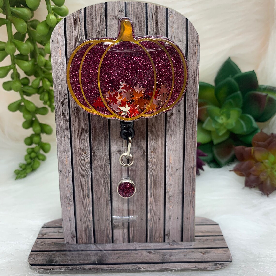 Shaker Pumpkin Badge Reel/ 3D Badge Reel/ Floating Badge Reel - Etsy Canada