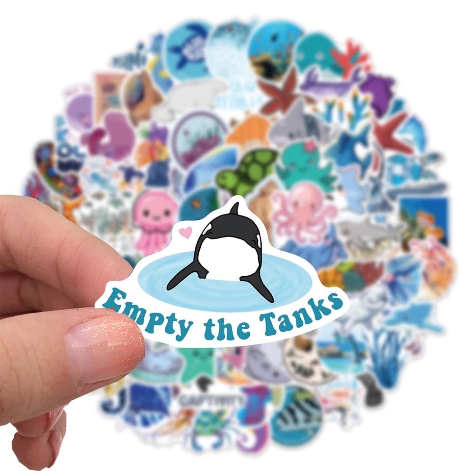 Ocean Life Stickers Sea Animals Save the Ocean Stickers Etsy