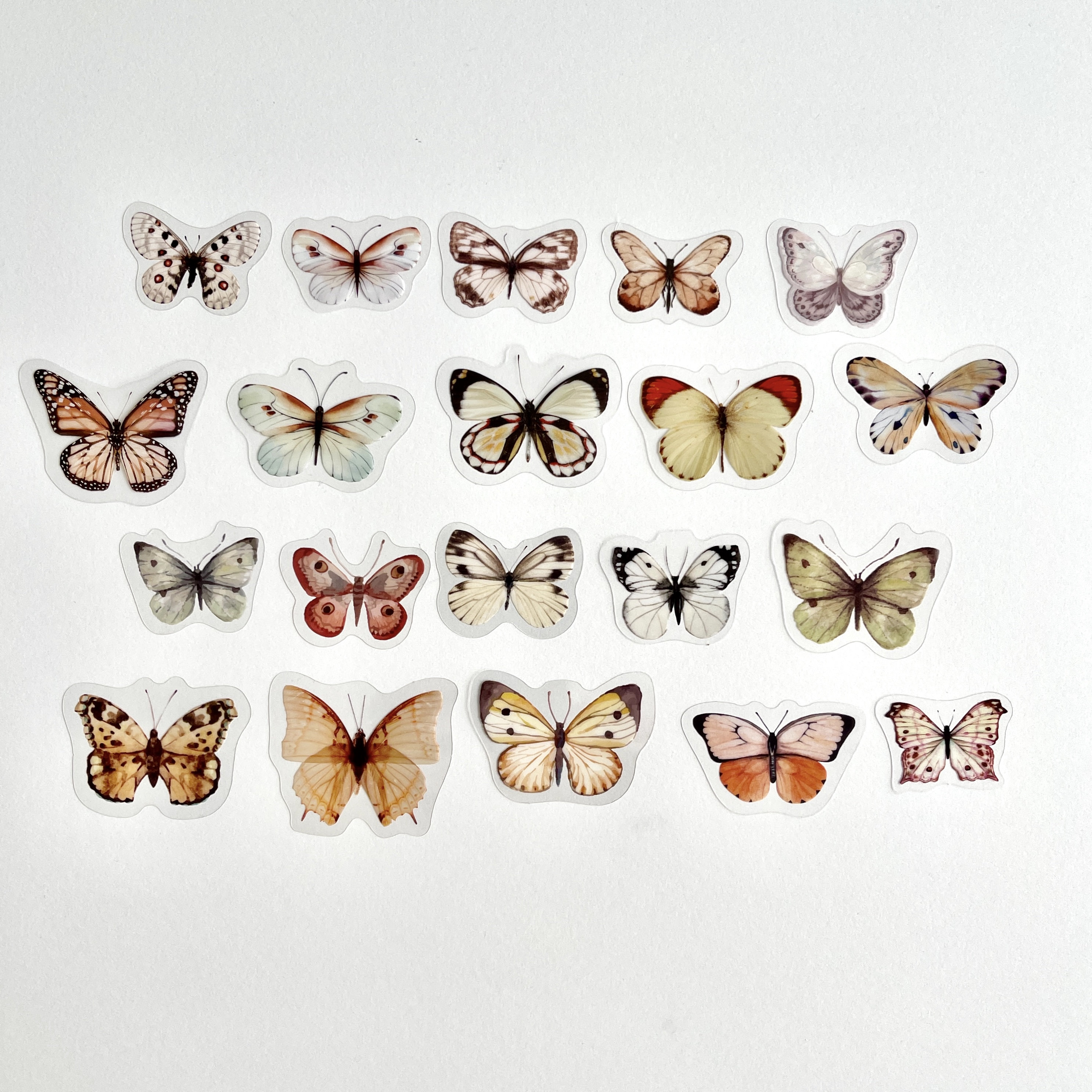 Multi colored Butterfly Material Paper Stickers Vintage - Temu