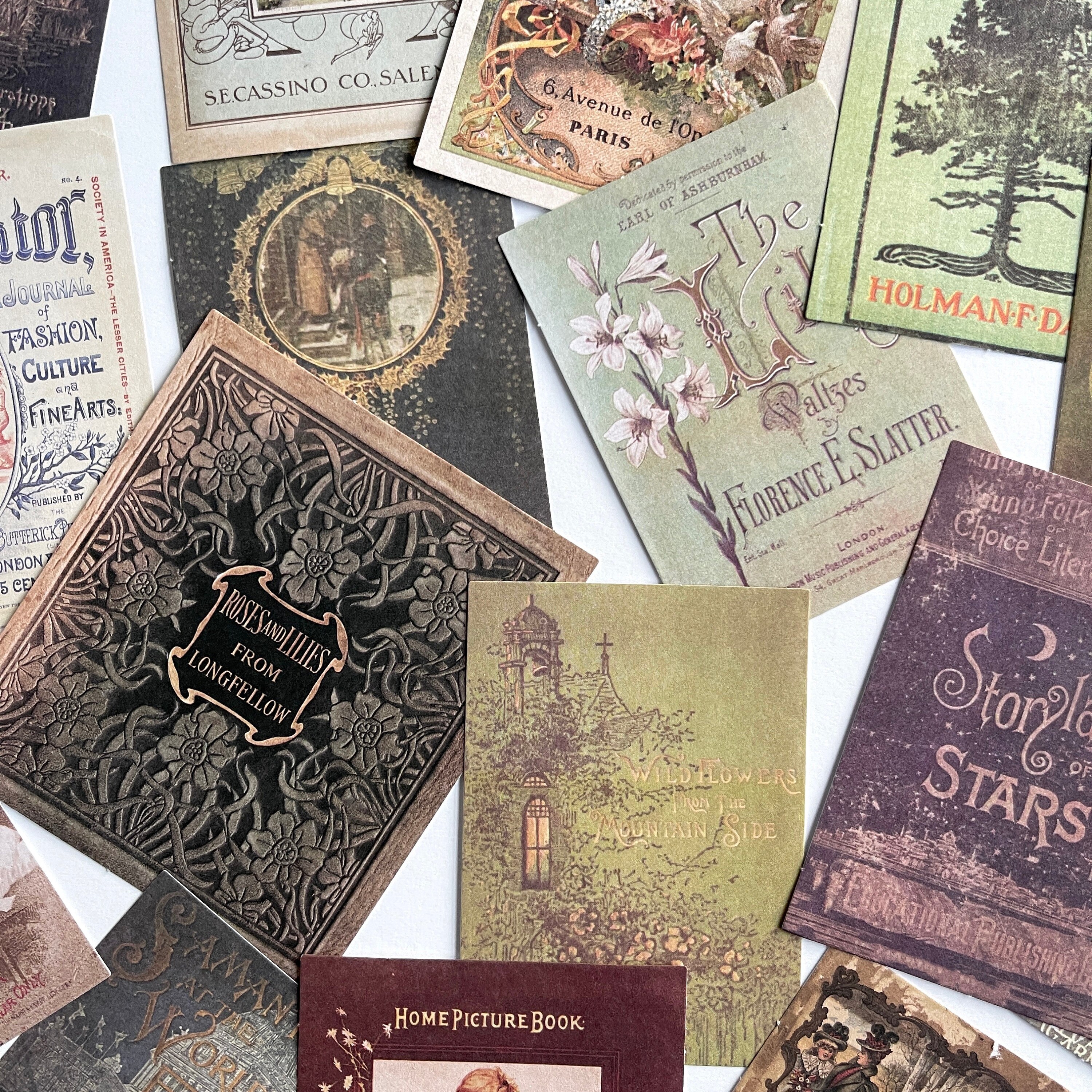 21pcs Vintage Book Cover Stickers - Larger Size Flat Finish - for ...