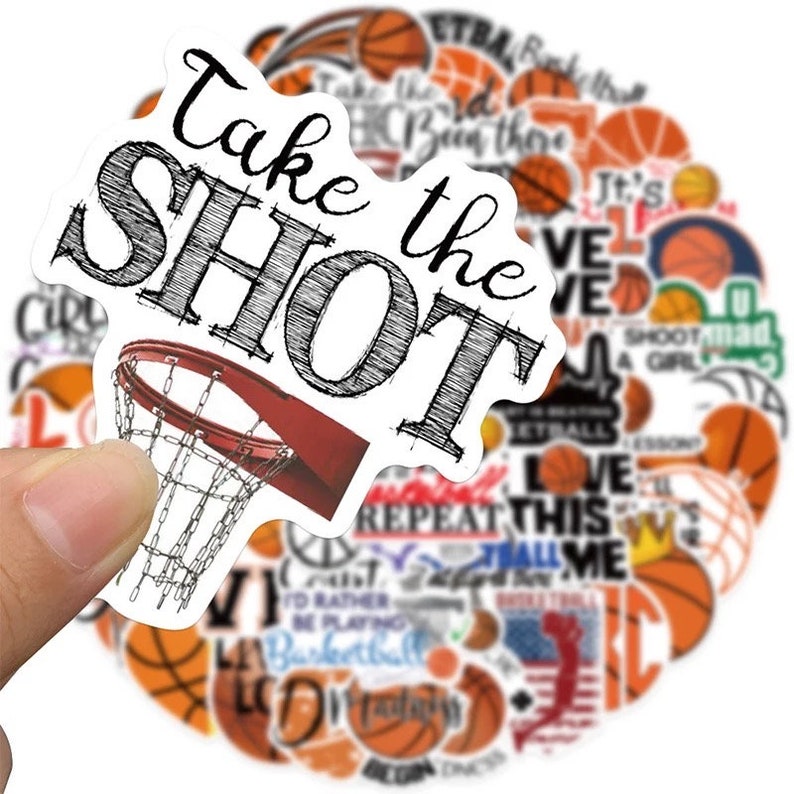 Basketball Stickers Sports Stickers Fun Inspirational Etsy