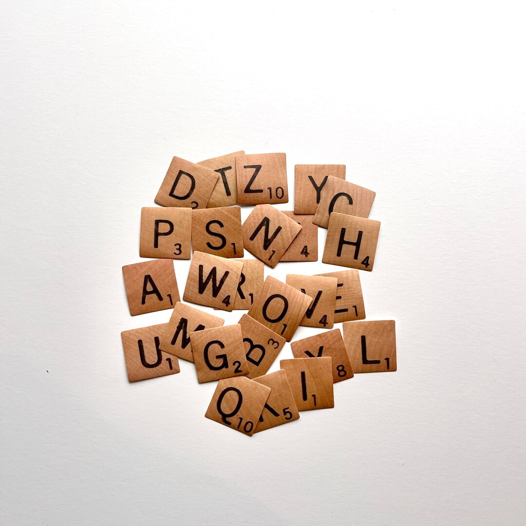 26 Retro Wood Grain Looking Alphabet Stickers Scrapbooking Decorative