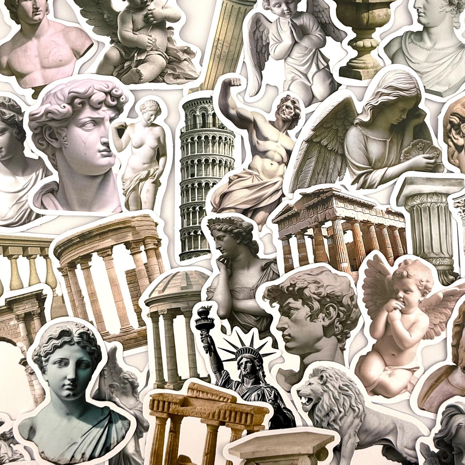50pcs Vintage Roman Art Stickers, Statue & Architecture Designs, for ...