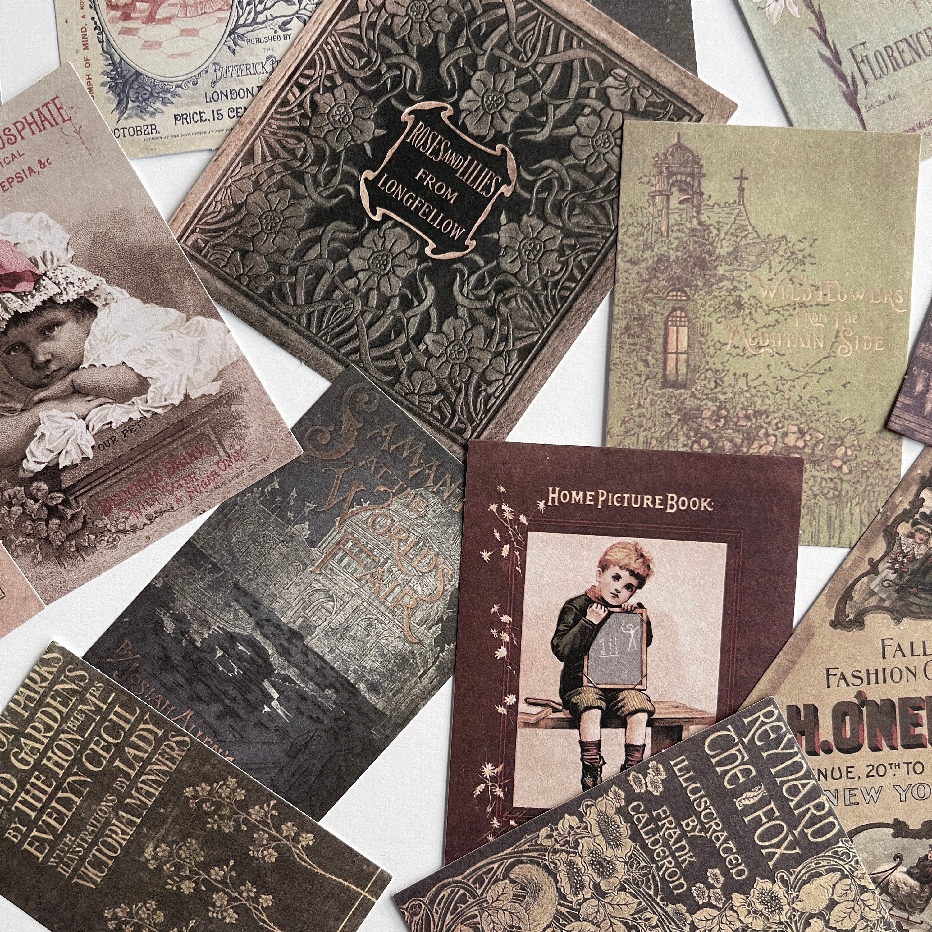 21pcs Vintage Book Cover Stickers - Larger Size Flat Finish - for ...