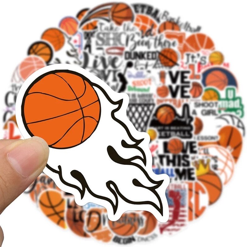 Basketball Stickers Sports Stickers Fun Inspirational Etsy