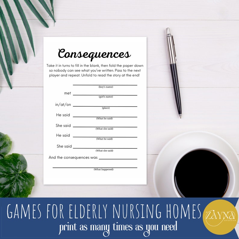 18 Printable Games for Elderly Nursing Homes Classic Brain - Etsy