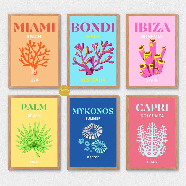 Teal Preppy Prints Etsy