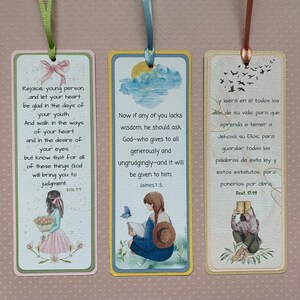 Scrapbook Bookmarks, Youth Bookmarks, Bible Verse Bookmarks