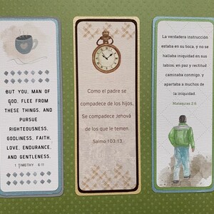 Father&#39;s Day Bookmarks, Scrapbook Bookmarks, Bible Verse Bookmarks
