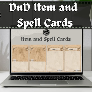 DnD Gegenstands- und Zauberkarten 2.0 | ausfüllbares, druckbares PDF