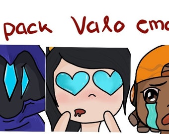 3 pack - Cute VALORANT Emotes ft. Omen, Sage, Raze