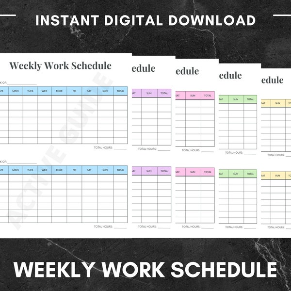 Weekly Work Schedule