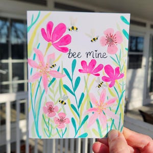 Bijenmijn valentijnskaart, bijenmijnkaart, Valentijnsdagkaart, bijenvalentijn, valentijnskaart vriend, kaart voor vrouw, leuke kaart voor vriendin