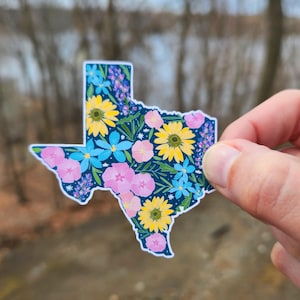 Texas state wildflower sticker, Southern sticker, waterproof sticker for cup, Austin stickers, vinyl wildflower stickers laptop