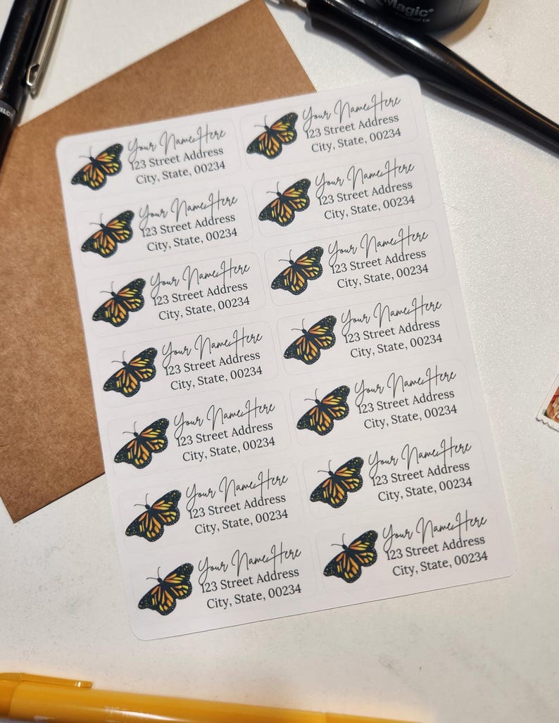 Floral Return Address Labels: Custom Watercolor Flower Stickers - Etsy