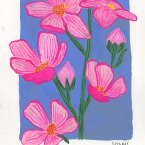 pink wildflower sticker, pink flower sticker, painted flower sticker, stickers, sticker floral, pink sticker, small sticker, sticker for water bottle, sticker for laptop, sticker for computer, waterproof sticker, vinyl sticker, artist sticker, wildflower, wildflower painting, etsy sticker shop, sticker shop, gift for her, gift for girl, sticker party favor, decal sticker, pink sticker, pink flower, pink floral, flower sticker, sticker flower, sticker floral