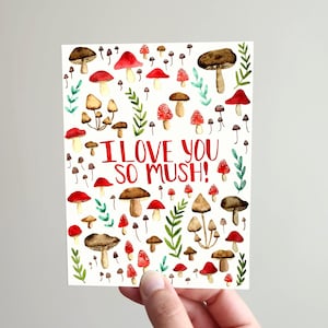 Cartão Eu te amo tanto, cartão Eu te amo, cartão do dia dos namorados, cogumelo dia dos namorados, cartão dos namorados, cartão para esposa, cartão fofo para namorada