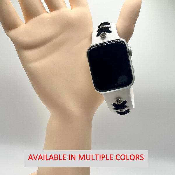Customizable Crisscross Faux Suede Rhinestone Apple Watch Band