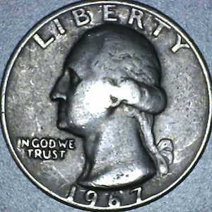 RARE 1967 No Mint Washinton Quarter Silver With Errors. 5.32
