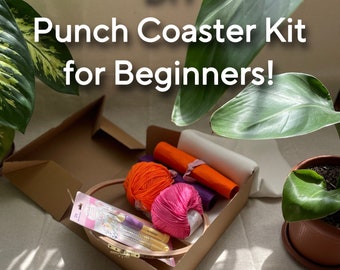 Punch Needle Starter Kit -Beginner Punch Kit, Punch Needling, DIY Craft Kit, Embroidery Craft Kids, Adults Crafter Gift, Handmade Craft Kit