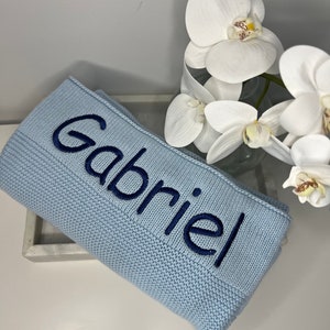 Personalised Blanket|Newborn Gift|Baby Keepsake|baby Gift| Embroidered blanket