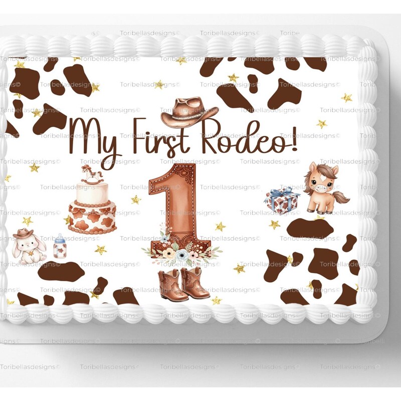 First Rodeo Birthday Cake Disco 1st Rodeo Birthday Cake - Etsy