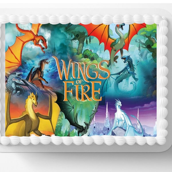Dragon Wings Edible Image, Edible Cake Toppers, Birthday Dragons Cake Topper Frosting Sheet Sugar Sheets Customized, Personalized DIY Cakes