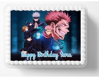 Anime Cartoon Popular Edible Image Manga Themed Edible Birthday Party Cake Topper Frosting Sheet Personalized Custom Edible Sticker Decal