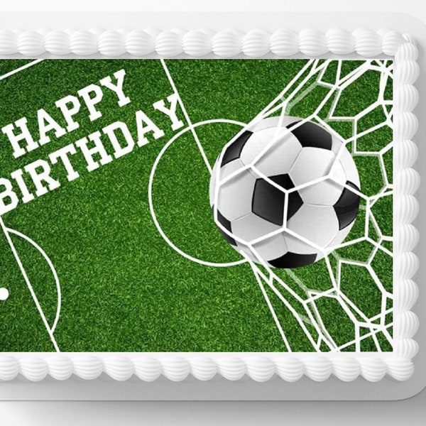 Soccer Football Sports Theme Edible Birthday Cake Topper Frosting Sheets Icing Frosting Photo Edible Sugar Sheet High School Sport