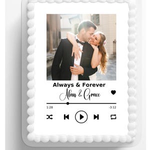 Music Player Edible Image Any Photo Or Album Cover Themed Custom Personalized Party Edible Cake Topper Frosting Sheet Edible Sticker Decal