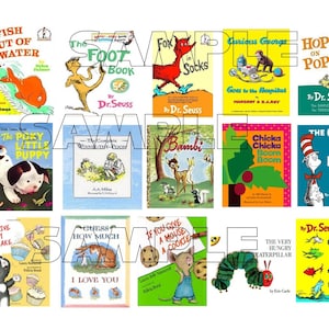 Miniature Story Books Birthday Edible Image Birthday Cake Topper Frosting Sheets Cupcake Toppers  Books can be requested