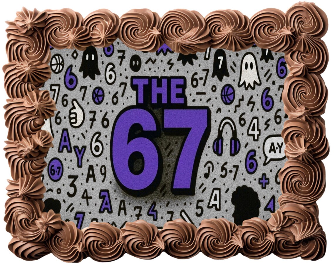 Happy Birthday 67 Edible Image Meme Theme Party Edible Cake Topper ...