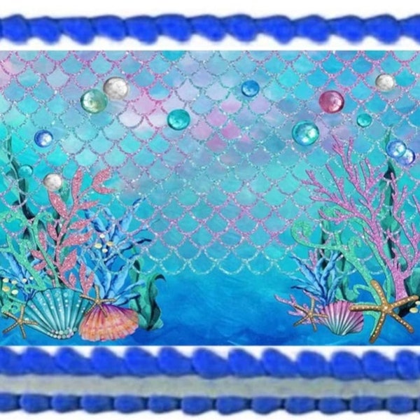 Mermaid Scale Cake Decoration Etsy