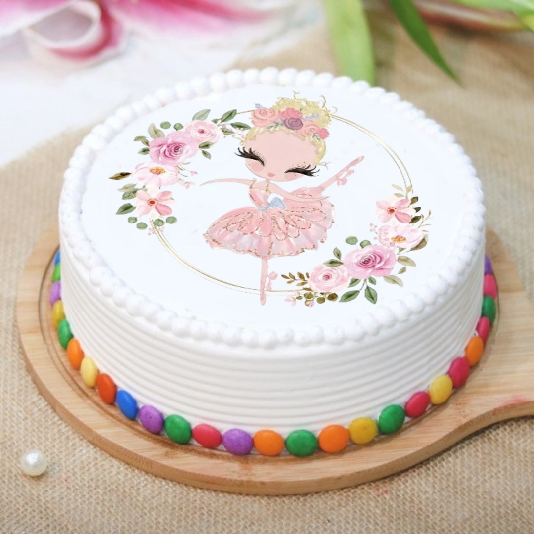 Ballerina Edible Image Ballet Dancer Themed Birthday Party Cake Topper ...