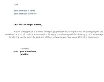 Resignation Template Etsy New Zealand
