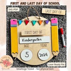 DIGITAL FILE, First Day Cut File, First Day of School Sign SVG, First Day of School, Back to School Laser File, Back to School Board Svg