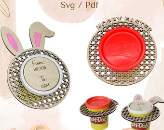 Easter Play-Doh Tag SVG: Laser Cut File (Digital Download)