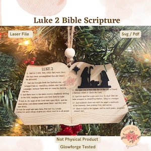 Jesus Birth Ornament: Christian Laser Cut File (SVG/PDF)