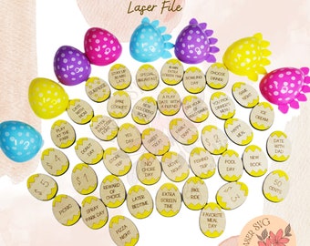 Fichas de cesta de Pascua (archivo láser): 42 fichas de actividad (SVG/PDF)