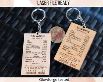 Jesus Paid It All Keychain Laser File: Christian SVG/PDF, Christian Laser Files, Jesus Svg, Keychains Svg