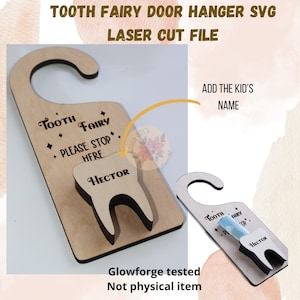 Fichier laser, accroche-porte fée des dents SVG, SVG de fée des dents, Pdf, fichier de coupe Glowforge / fichier de coupe fée des dents / numérique SVG / fichier découpé au laser