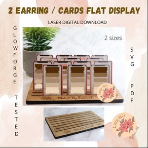 DIGITALE DATEI, Ohrring Display, Ohrring Display, Display für Ohrring Karten, Glowforge Display, Ohrstecker Display, Display Files, Halter svg