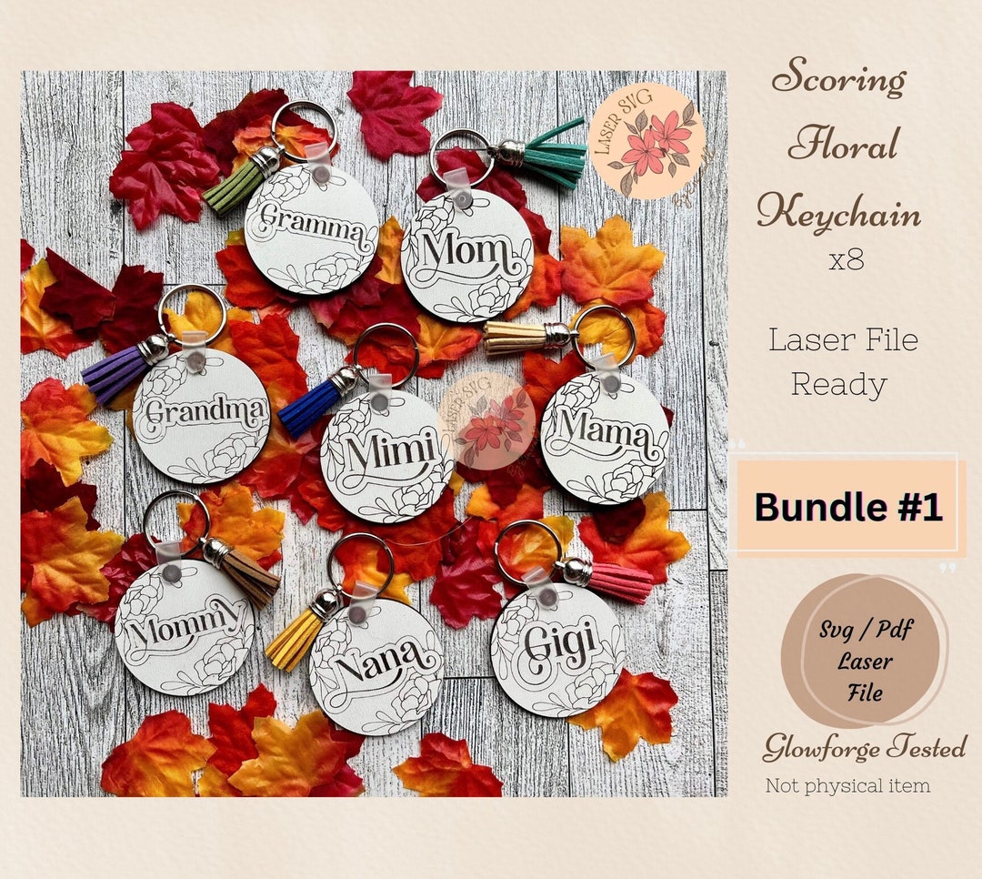 DIGITAL FILE, Bundle1, Keychain Bundle, Floral Keychain Bundle, Mom