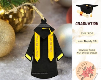 Abschluss 2026 Ornament, Laser geschnitten SVG / PDF-Datei, Senior Namensschild