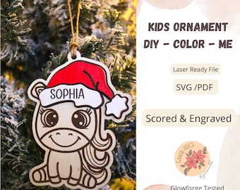 Unicorn DIY Coloring Kit: Laser Cut File (SVG/PDF)