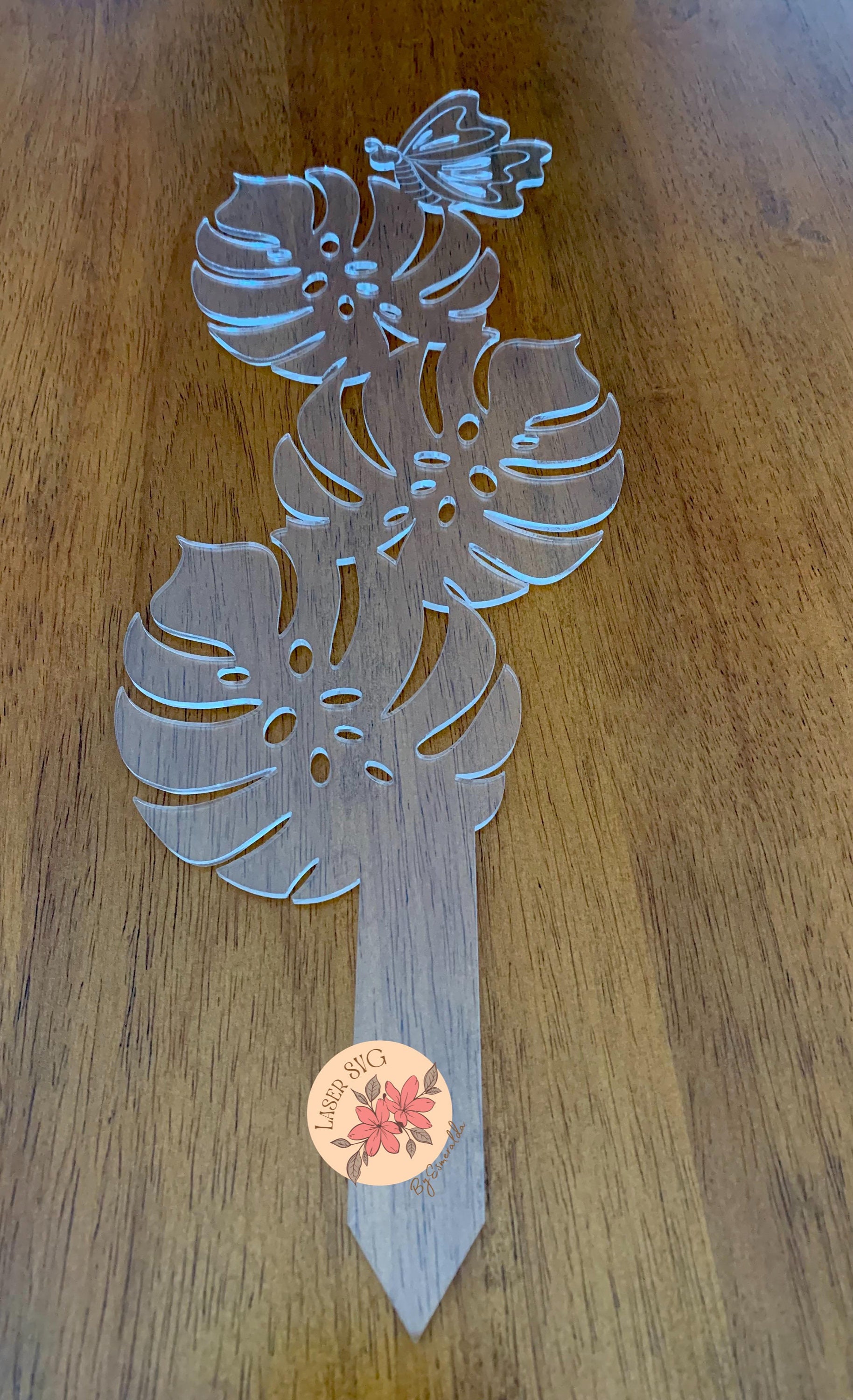 Monstera Plant Stake Svg Digital File Plant Stake Garden Etsy