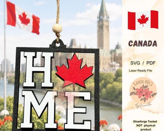 First Christmas In Canada Ornament Laser File (Digital Download)