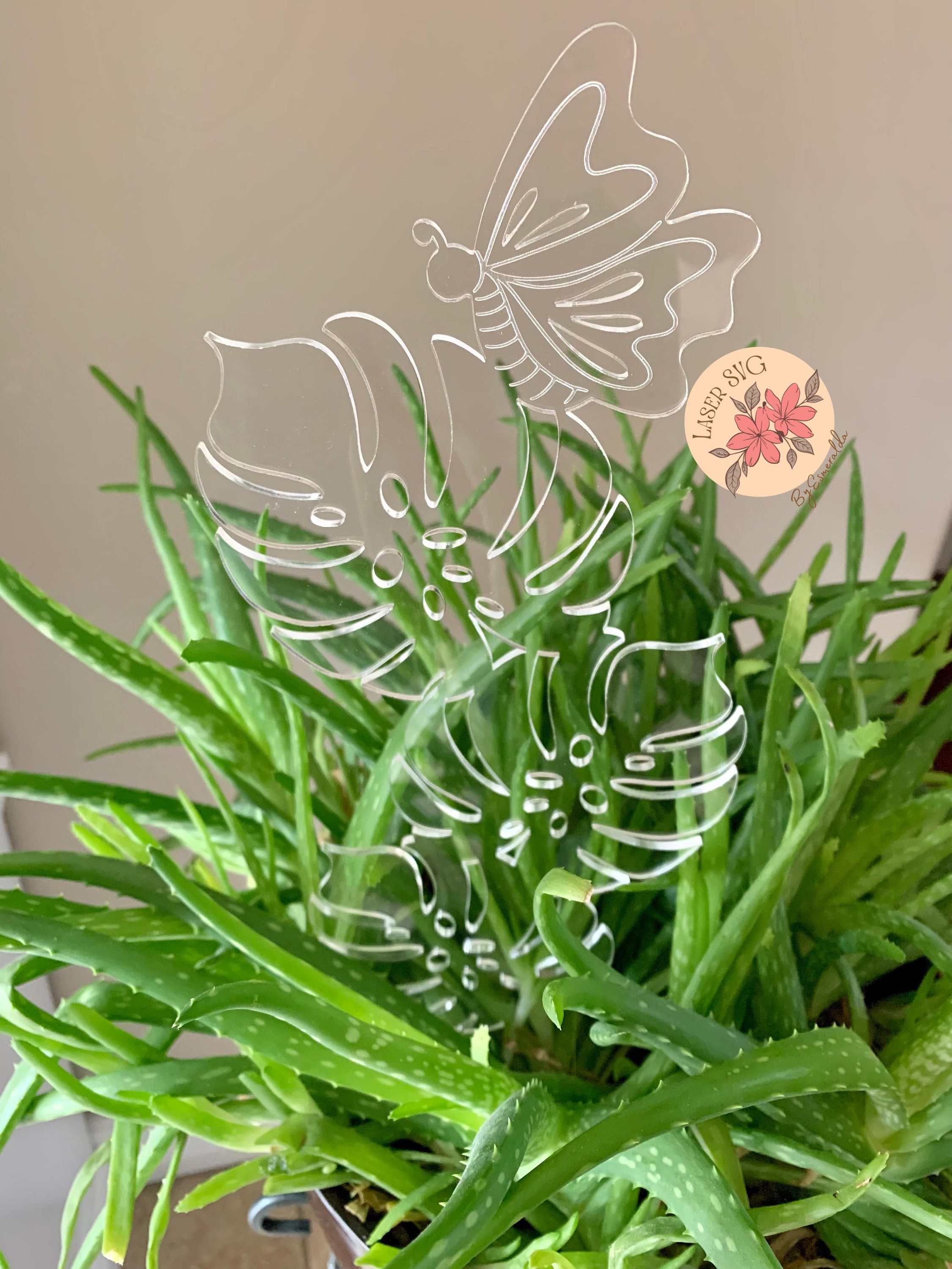 Monstera Plant Stake Svg Digital File Plant Stake Garden Etsy UK